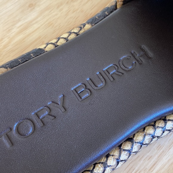 Tory Burch Double T Sport Slide snake embossed sandals size 6 1/2 NWOT - Picture 13 of 16